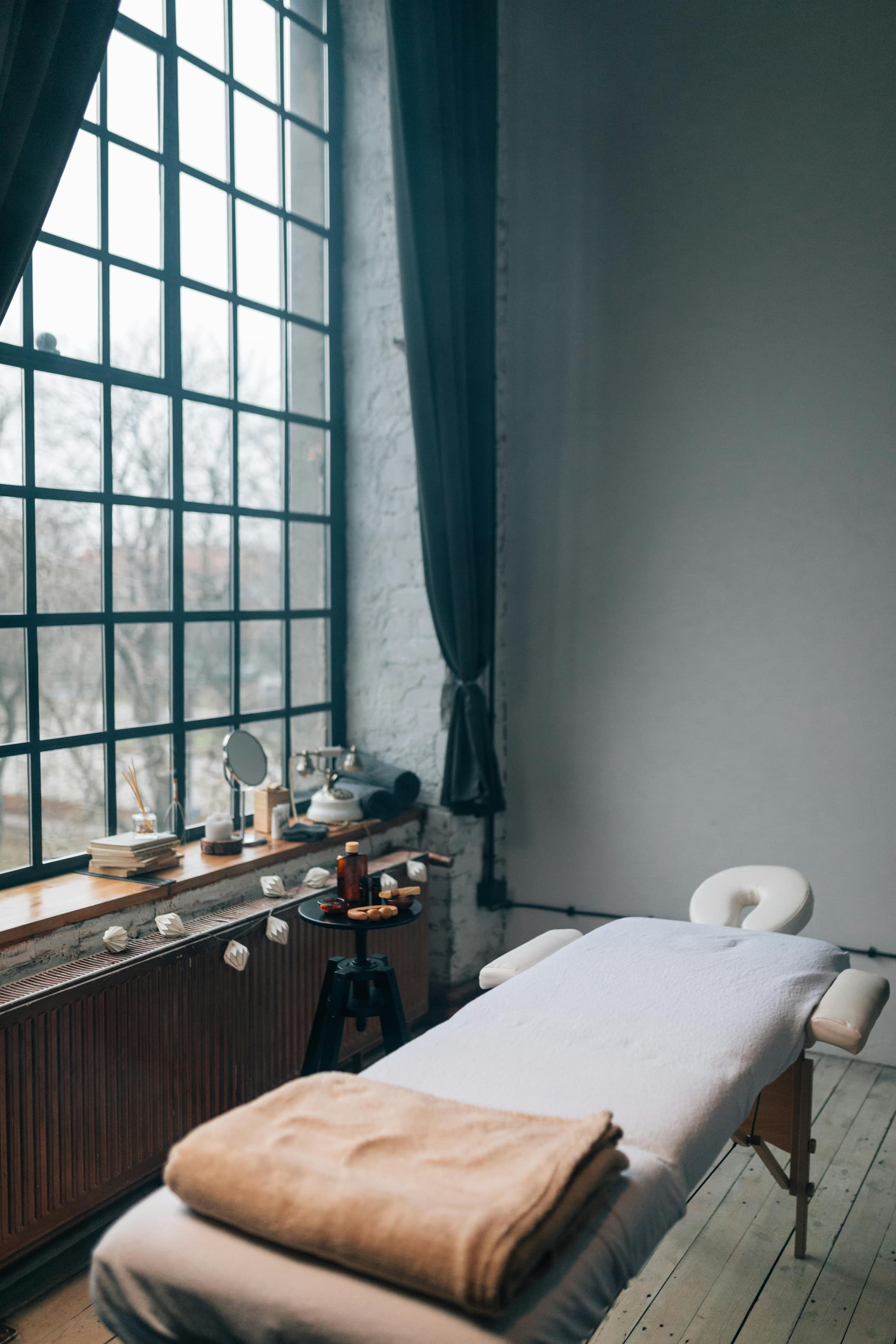 Rustige massageruimte van New Yin Yang in Utrecht.